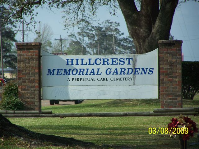 Claybar Hillcrest Memorial Gardens Orange Orange County Texas