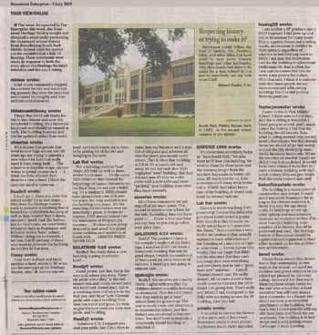 Many comments that were left on the website were published in the printed paper. Click here for full size