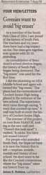 Letter to the Editor - by James S Robbins 8/7/09