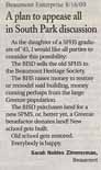 Letter to the Editor - by Sarah Nobles Zimmerman 8/16/09